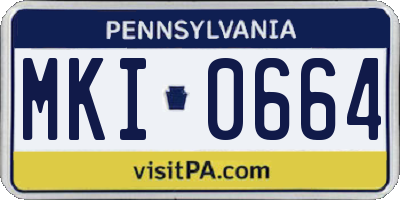 PA license plate MKI0664