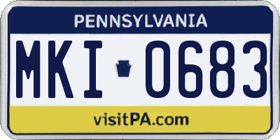 PA license plate MKI0683