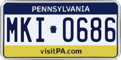 PA license plate MKI0686