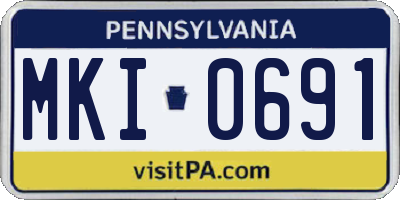 PA license plate MKI0691