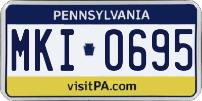 PA license plate MKI0695