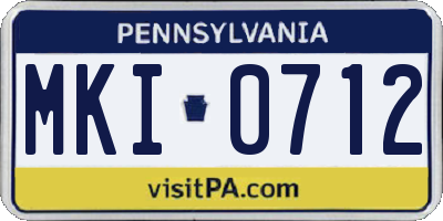 PA license plate MKI0712