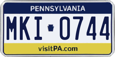 PA license plate MKI0744