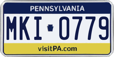 PA license plate MKI0779