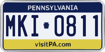 PA license plate MKI0811