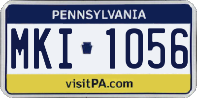PA license plate MKI1056
