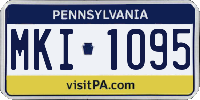 PA license plate MKI1095
