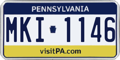 PA license plate MKI1146