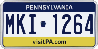 PA license plate MKI1264