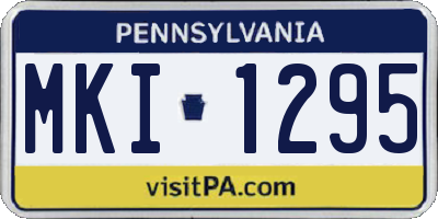 PA license plate MKI1295
