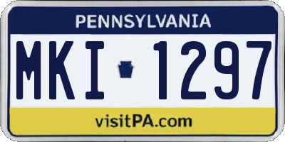 PA license plate MKI1297