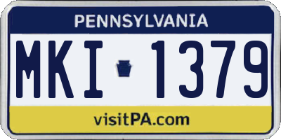 PA license plate MKI1379