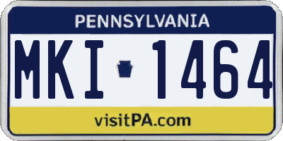 PA license plate MKI1464