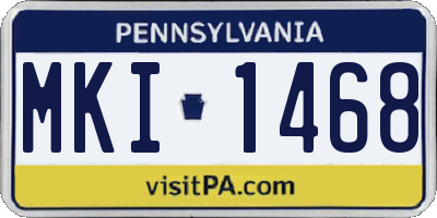 PA license plate MKI1468