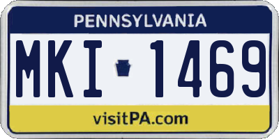 PA license plate MKI1469
