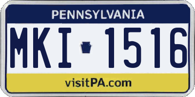 PA license plate MKI1516
