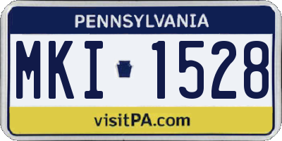 PA license plate MKI1528