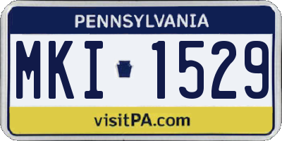 PA license plate MKI1529
