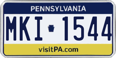 PA license plate MKI1544