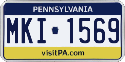 PA license plate MKI1569