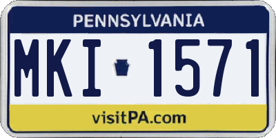 PA license plate MKI1571