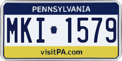 PA license plate MKI1579