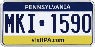 PA license plate MKI1590