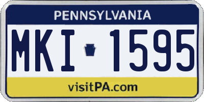 PA license plate MKI1595