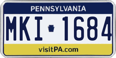 PA license plate MKI1684