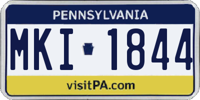 PA license plate MKI1844