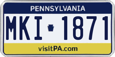 PA license plate MKI1871