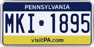 PA license plate MKI1895