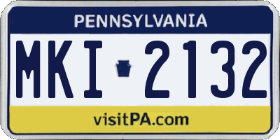 PA license plate MKI2132