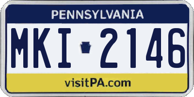 PA license plate MKI2146