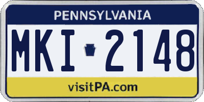 PA license plate MKI2148