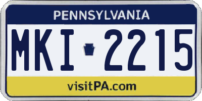 PA license plate MKI2215