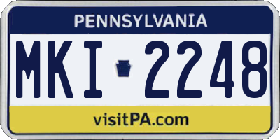PA license plate MKI2248
