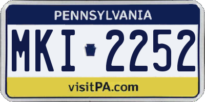 PA license plate MKI2252