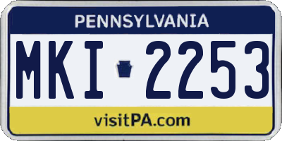 PA license plate MKI2253