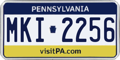 PA license plate MKI2256