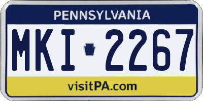 PA license plate MKI2267