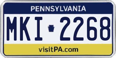 PA license plate MKI2268