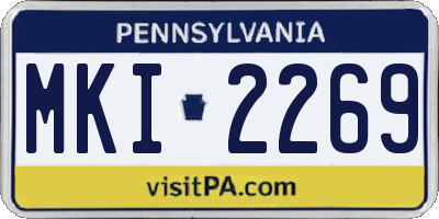 PA license plate MKI2269