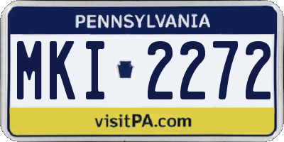 PA license plate MKI2272