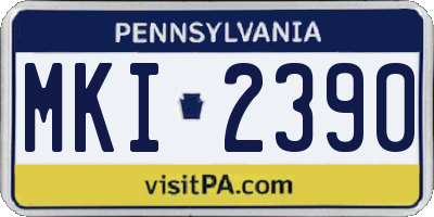PA license plate MKI2390