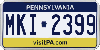 PA license plate MKI2399