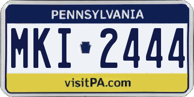PA license plate MKI2444