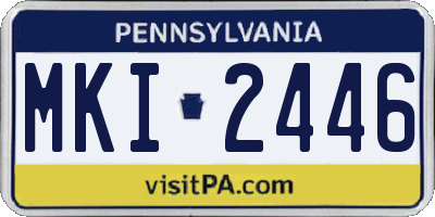 PA license plate MKI2446