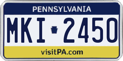 PA license plate MKI2450