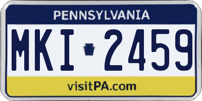 PA license plate MKI2459